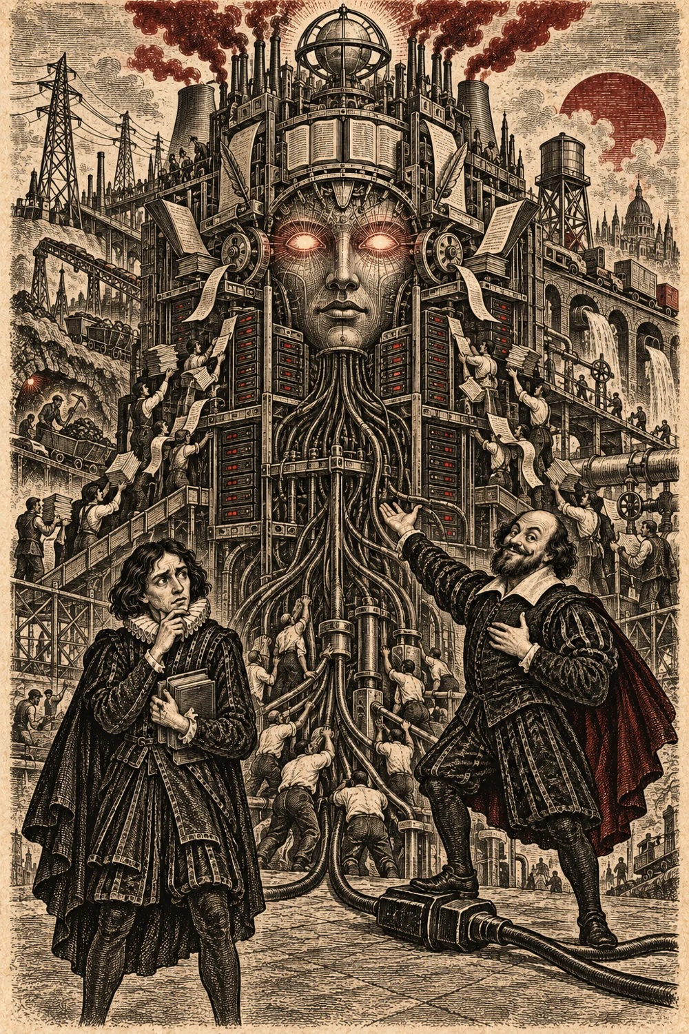 Shakespeare and Horatio confront the machine of civilization.